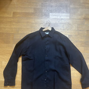 Uniqlo black linen shirt (size m)