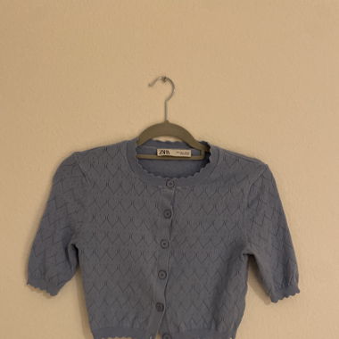 Babz blue preppy t-shirt cardigan