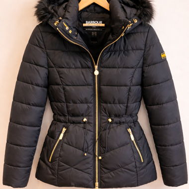 Giacca Barbour con cappuccio in finta pelliccia removibile