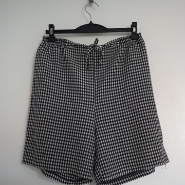 Shorts vichy nero e bianco