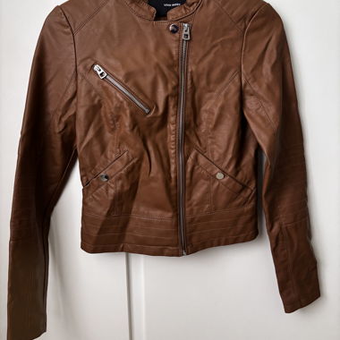 Veste en simili cuir marron Vero Moda