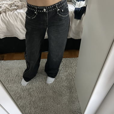 Edited studded jeans