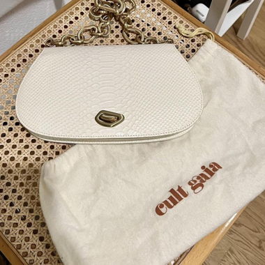 Cult Gaia Leather White Leather Bag
