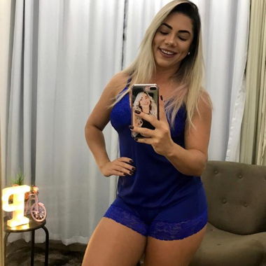 Combi-short da notte in pizzo blu, S