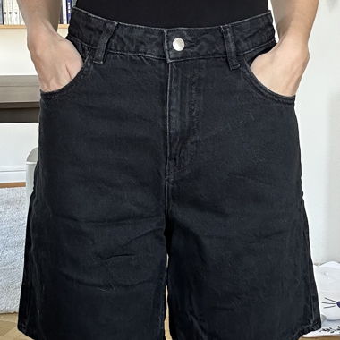 MNG Jeans-Bermuda-Shorts schwarz