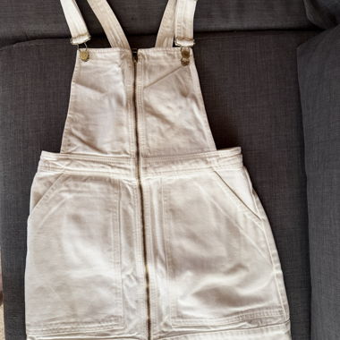 Stradivarius denim overall skirt