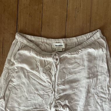 Leinen Hose Beige