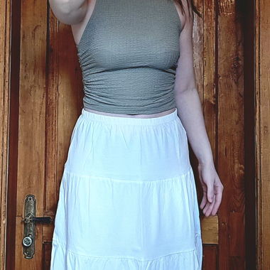 White maxi skirt