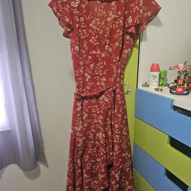Robe fleurie rouge Shein