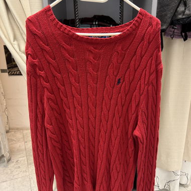 Maglione Rosso Polo Ralph Lauren Taglia L