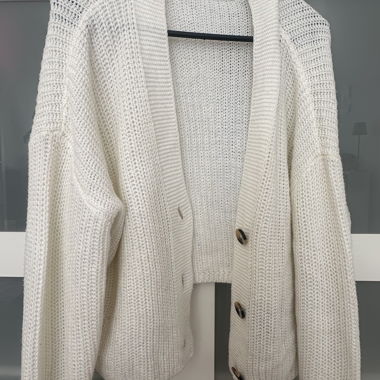 Cardigan lavorato a maglia Only bianco