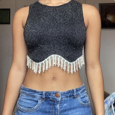 Crop top à paillettes