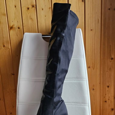 Wedge Heel Thigh-High Boots