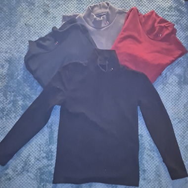 Lot de 4 sous-pulls col roulé manches longues