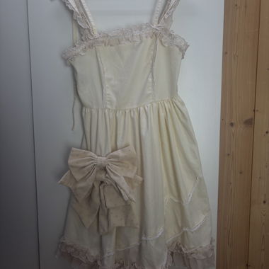 Cream / Gelbes Volant-Lolita-Kleid