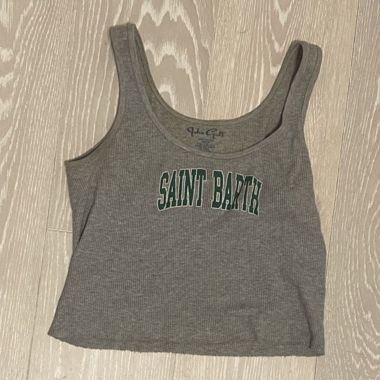 Débardeur crop top gris