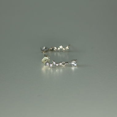 Orecchini d'argento con diamanti