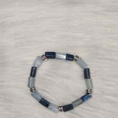 Bracelet aqua marine et lapis lazuli