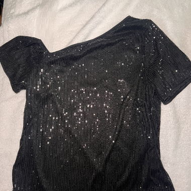 Top Nero con Paillettes