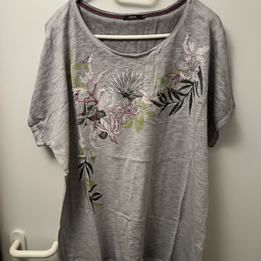 T-shirt grigio CECIL con ricamo