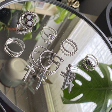 new rings and earrings