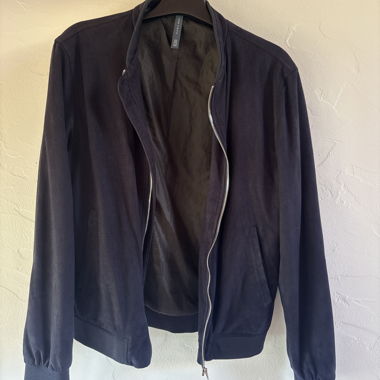 Giacca blu navy con zip
