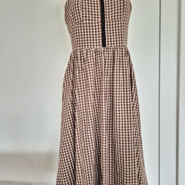 Abito in stile vintage cottage a quadretti Vichy