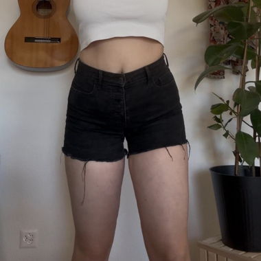 Shorts en denim noir Old Navy