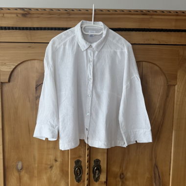 White Linen Blouse S
