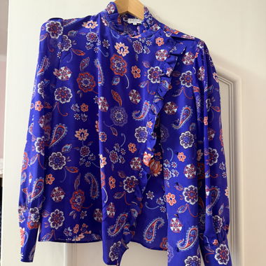 Blusa floreale Claude Pierlot Tagl. 38 - Seta