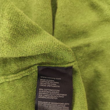 Grüner V-Ausschnitt Pullover, Gr. L