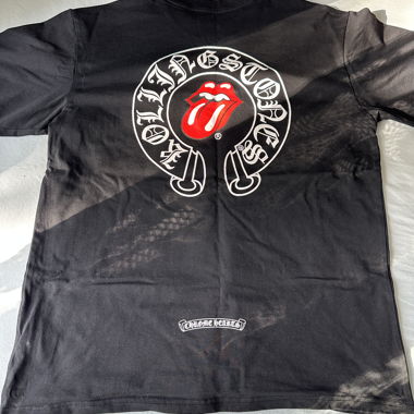 Schwarzes Rolling-Stones-T-Shirt