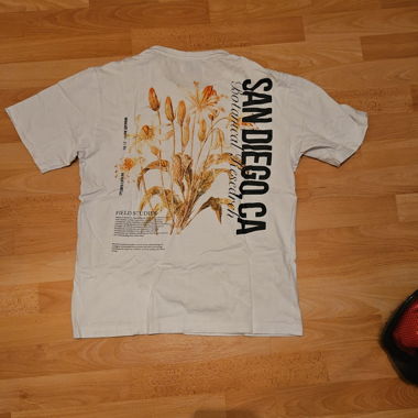 Weisses T-Shirt SAN DIEGO mit botanischem Print