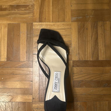 Jimmy Choo Black Heeled Mule
