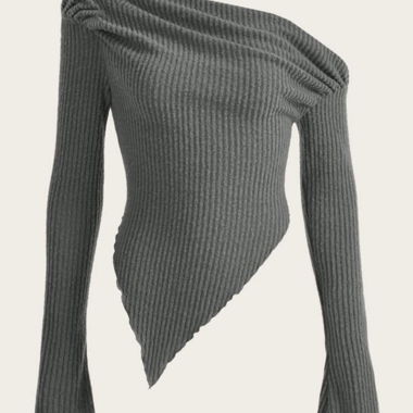Pullover mit U-Boot-Ausschnitt