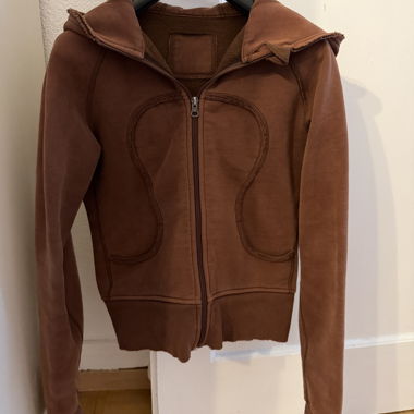 Brauner Lululemon Reißverschluss-Hoodie