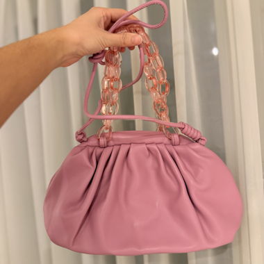 Borsa con conchiglia rosa