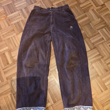 Obey Chocolate Brown Corduroy Baggy Trousers