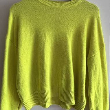 Maglione in cashmere giallo fluo