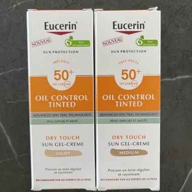Set mit 2 getönten Sonnenschutzpflegeprodukten von Eucerin