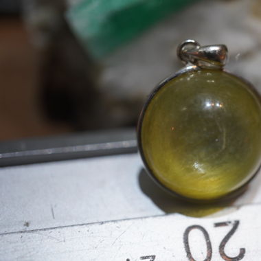 Muskovit 925 Silber Anhänger Gefasst