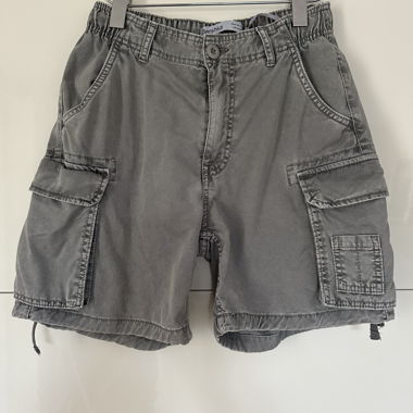 Bershka Grey Cargo Shorts