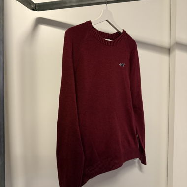 Pull col rond bordeaux