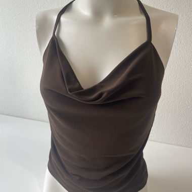 Brown cool back top