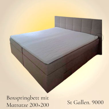 Boxspringbett mit Matratze 200-200 cm St Gallen
