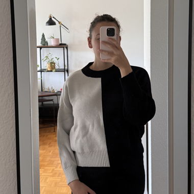 Pullover schwarz/weiss