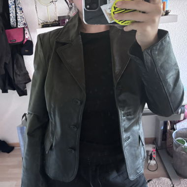 Black leather jacket