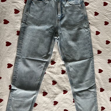 ZARA hellblaue High-Waist-Jeans