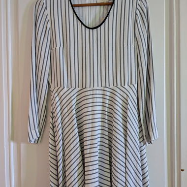 Maje striped long-sleeve dress