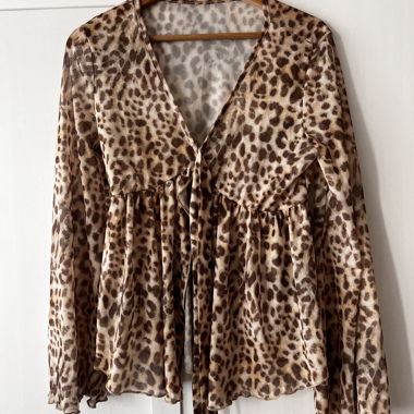 Leopardenmuster Bluse Zara